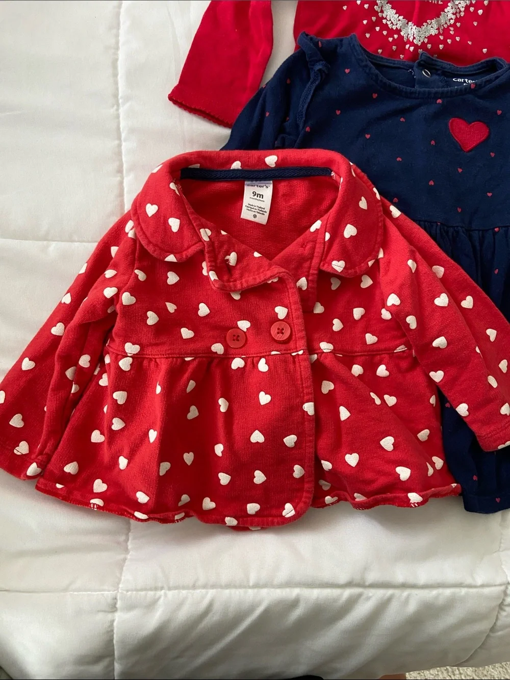 Valentine's Day Baby Girl Outfit 12 piece Bundle - Hearts & Tulle - Picture 2 of 12